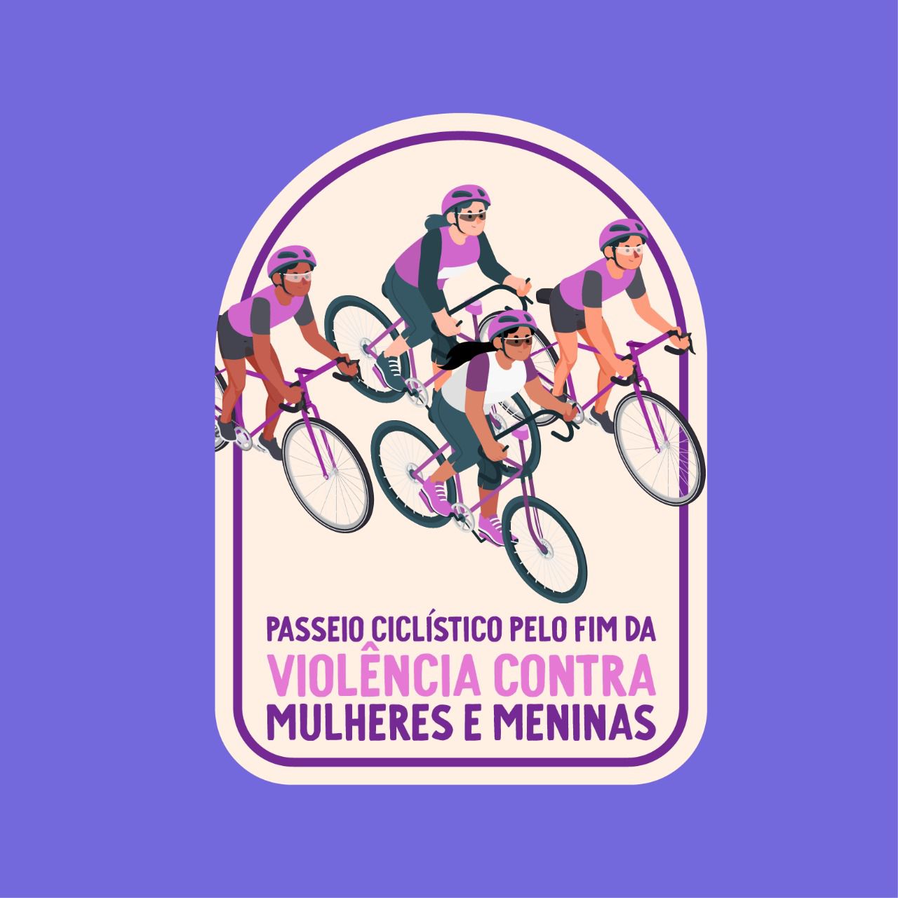 Passeio ciclístico pelo fim da violência contra mulheres e meninas