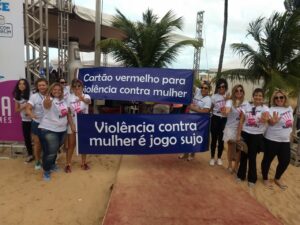 Campanha “Basta ao Feminicídio”, no Beach Tênis
