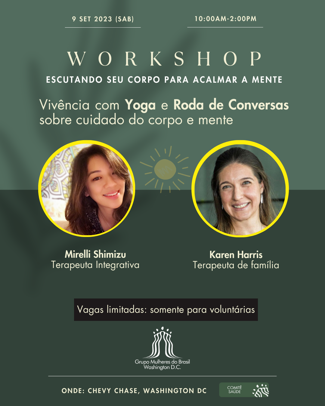 Workshop Escutando o seu corpo para acalmar a mente