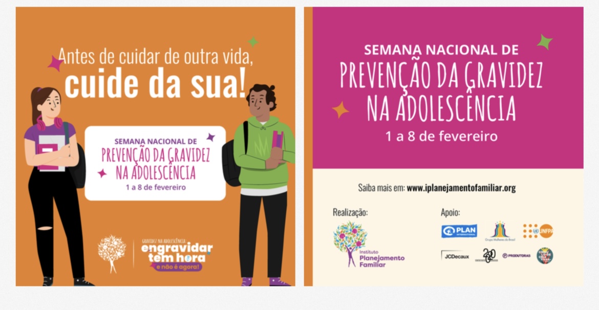 Campanha do Instituto Planejamento Familiar amplia visibilidade e discussão sobre gravidez na adolescência