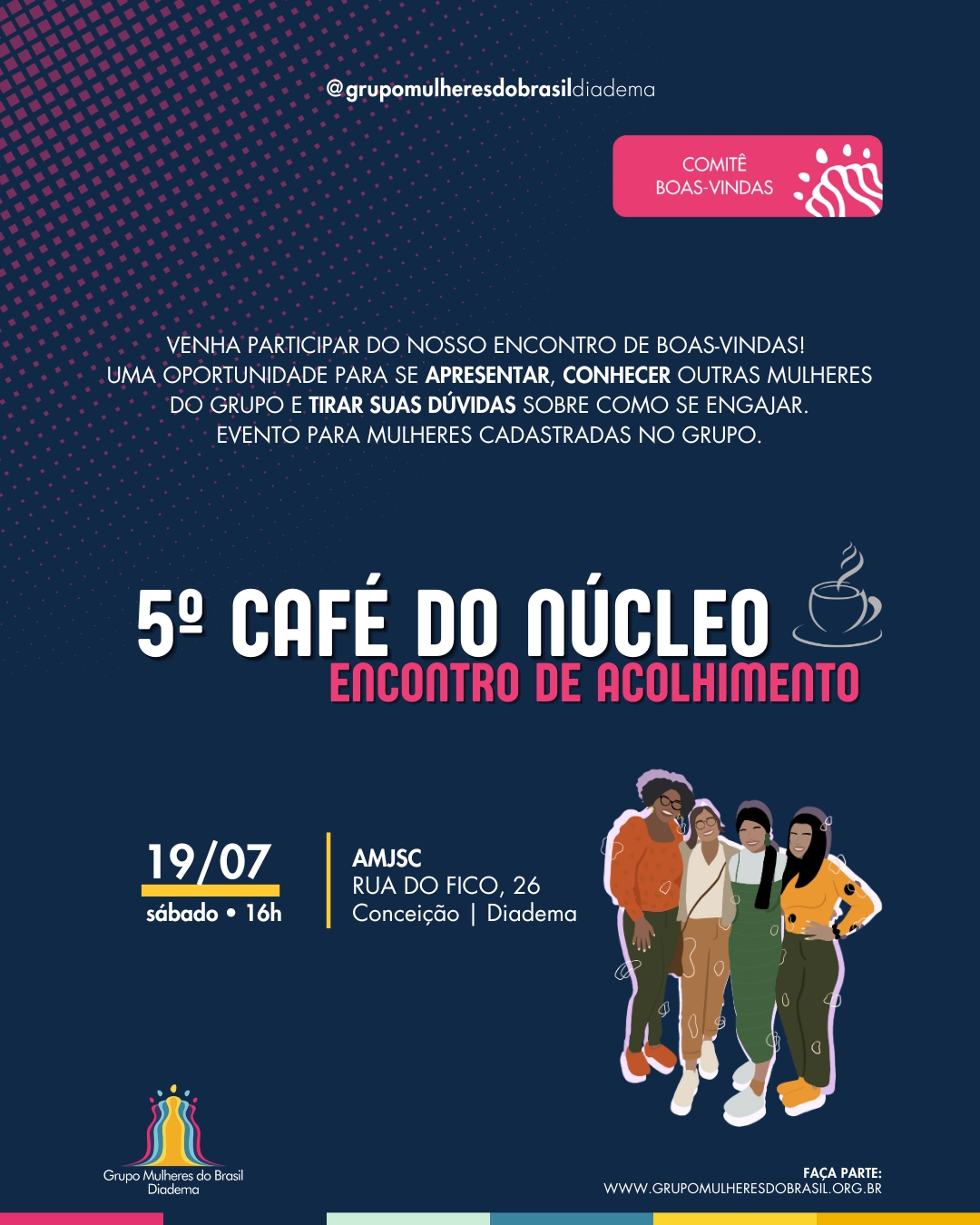 5º CAFÉ DO NÚCLEO  - Boas-Vindas e Acolhimento